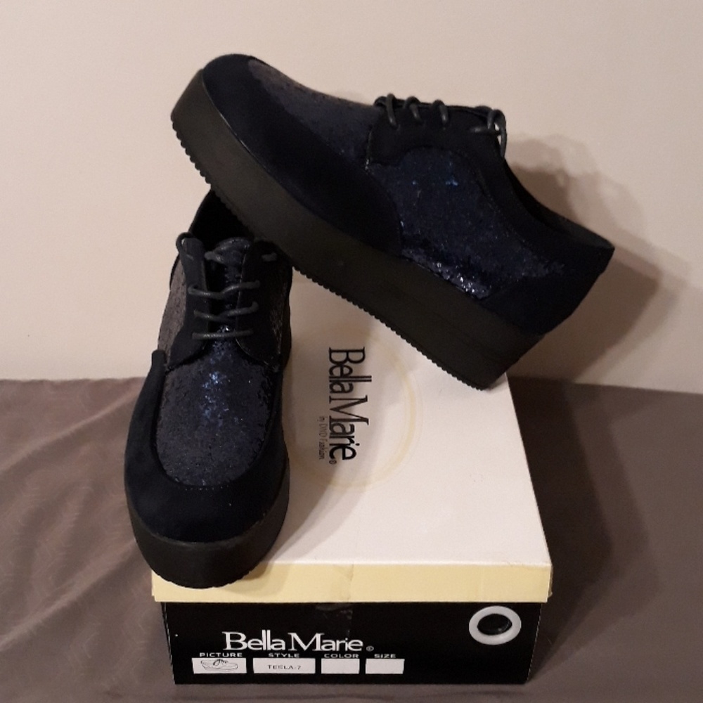 NIB Navy Glitter Creepers by Bella Marie